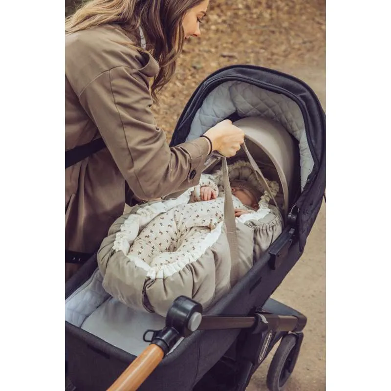 Sebra Kaleche til 3-i-1 Babynest - Jetty Beige | LATCH System | Level Indicator