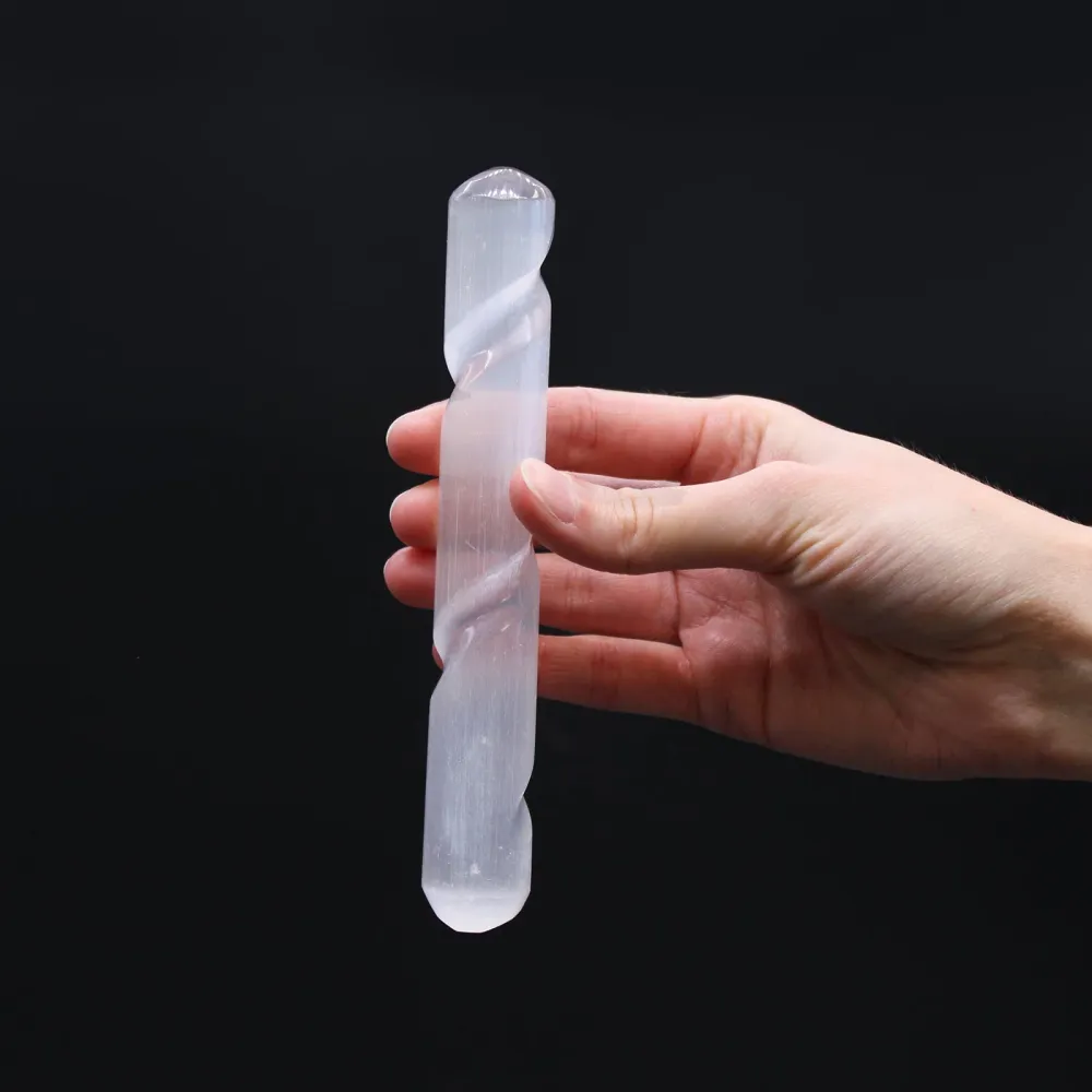 Selenit štapić spirala 16 cm zaobljeni krajevi