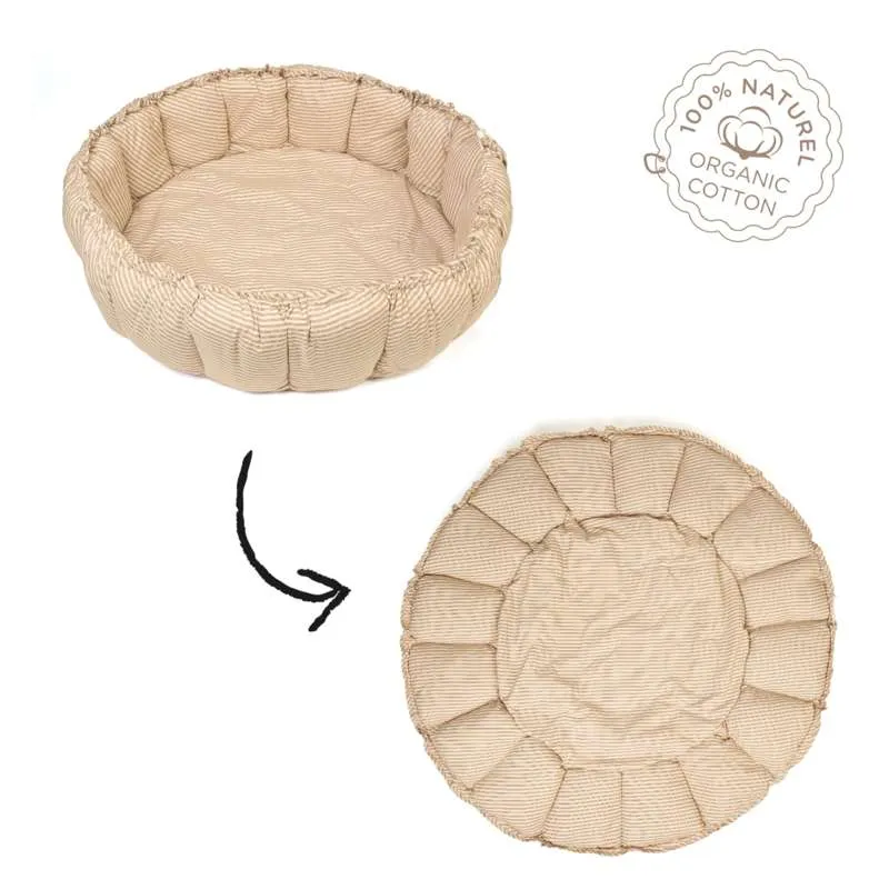 Play & Go Bloom - Babynest/Legetæppe - Stripes Čokolada