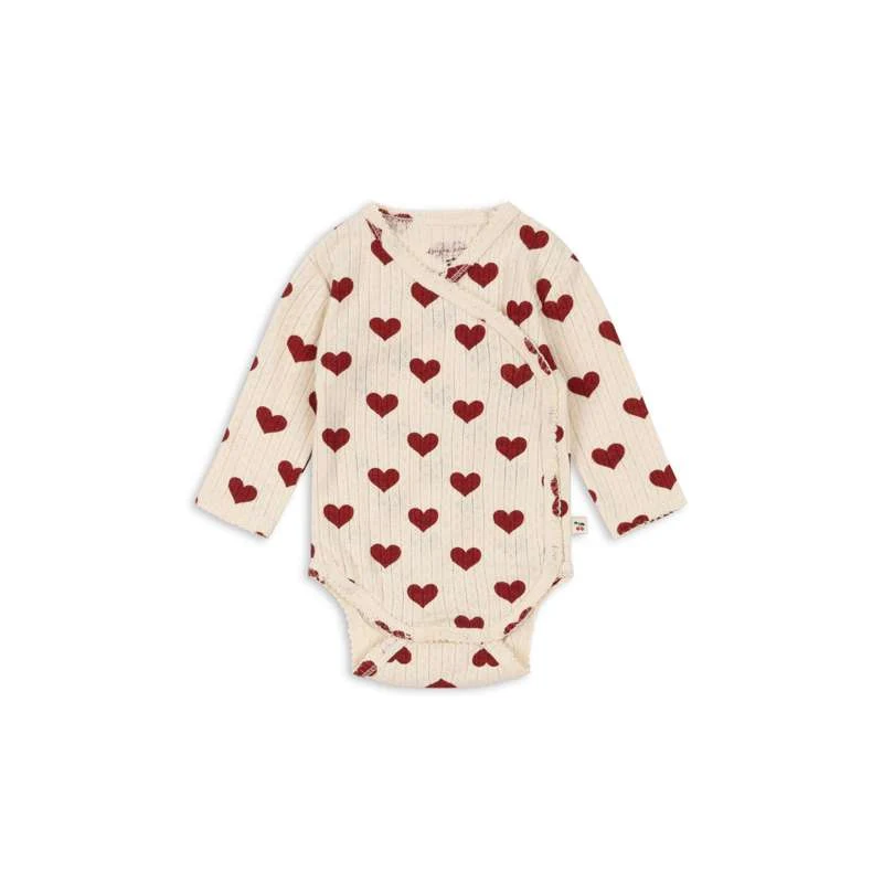 Hipoalergeno za bebe Konges Sløjd Minnie Body - Novorođenče - GOTS - Amour Rouge