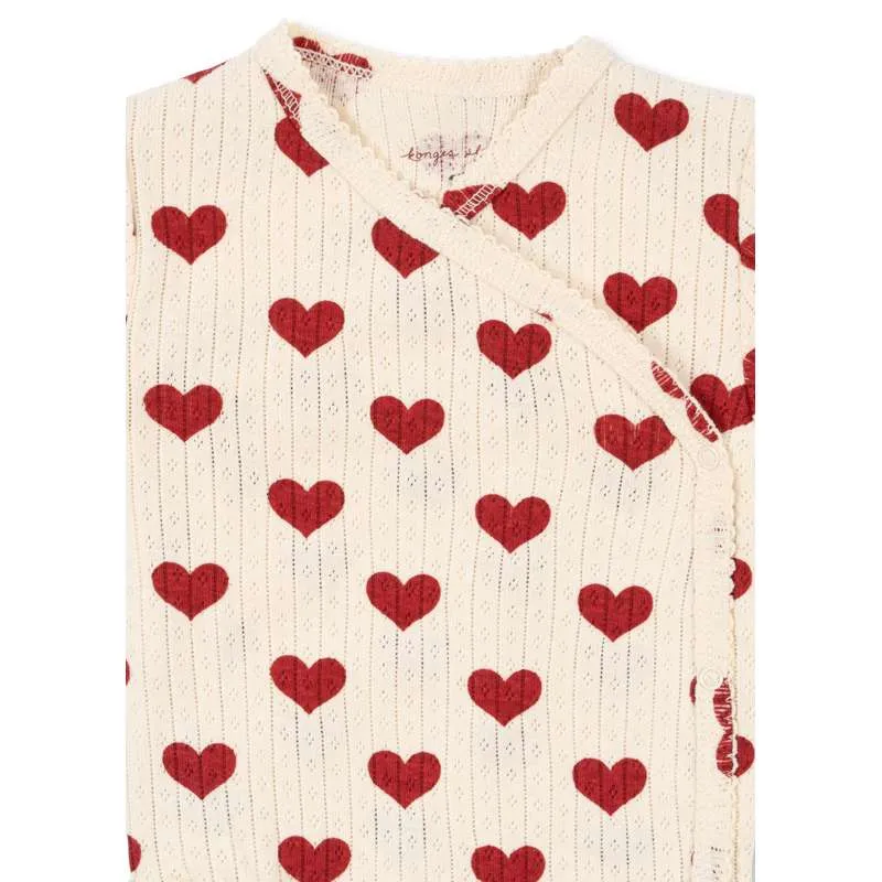 Hipoalergeno za bebe Konges Sløjd Minnie Body - Novorođenče - GOTS - Amour Rouge