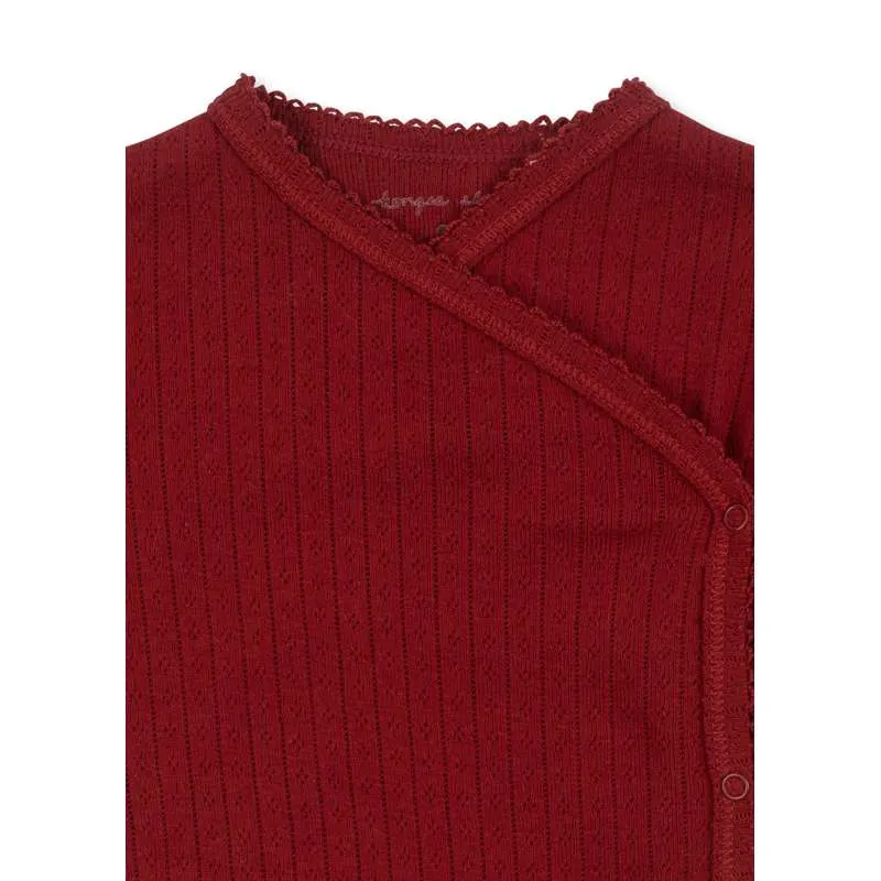 Konges Sløjd Minnie Body - Novorođenče - GOTS - Crvena dalija Machine Washable Towel