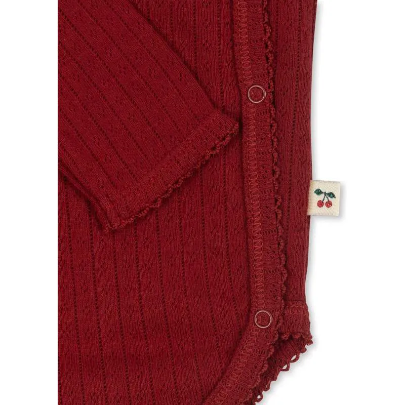 Konges Sløjd Minnie Body - Novorođenče - GOTS - Crvena dalija Machine Washable Towel