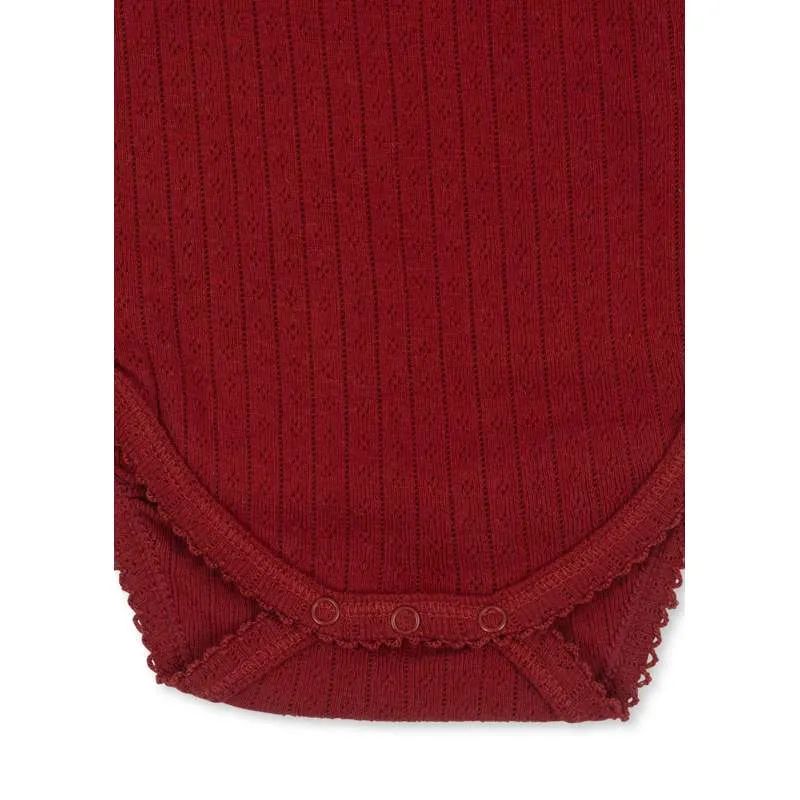 Konges Sløjd Minnie Body - Novorođenče - GOTS - Crvena dalija Machine Washable Towel