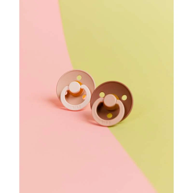 BIBS Rund Colour Sut - Str. 3 - Naturgummi - Studio - Fusion - Blush/Woodchuck Mix