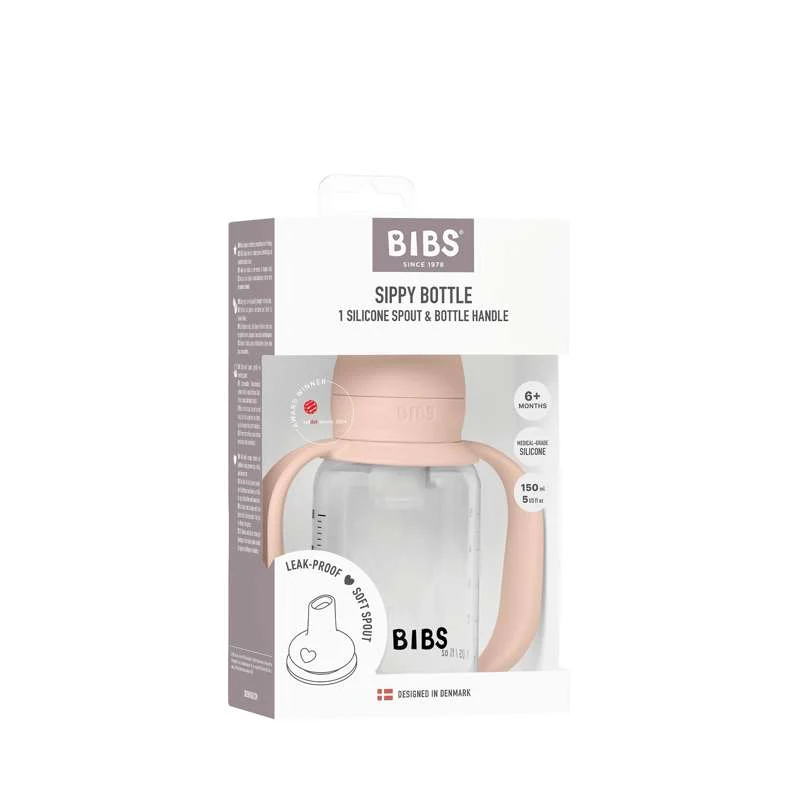 BIBS Bottle - Sutteflaskesæt - Plastik - Silikone - Sippy - 150 ml. - Blush