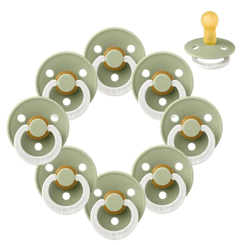 Bibs Okrugla Colour Duda - Sampak - 8 kom. - vel. 2 - GLOW - Kadulja