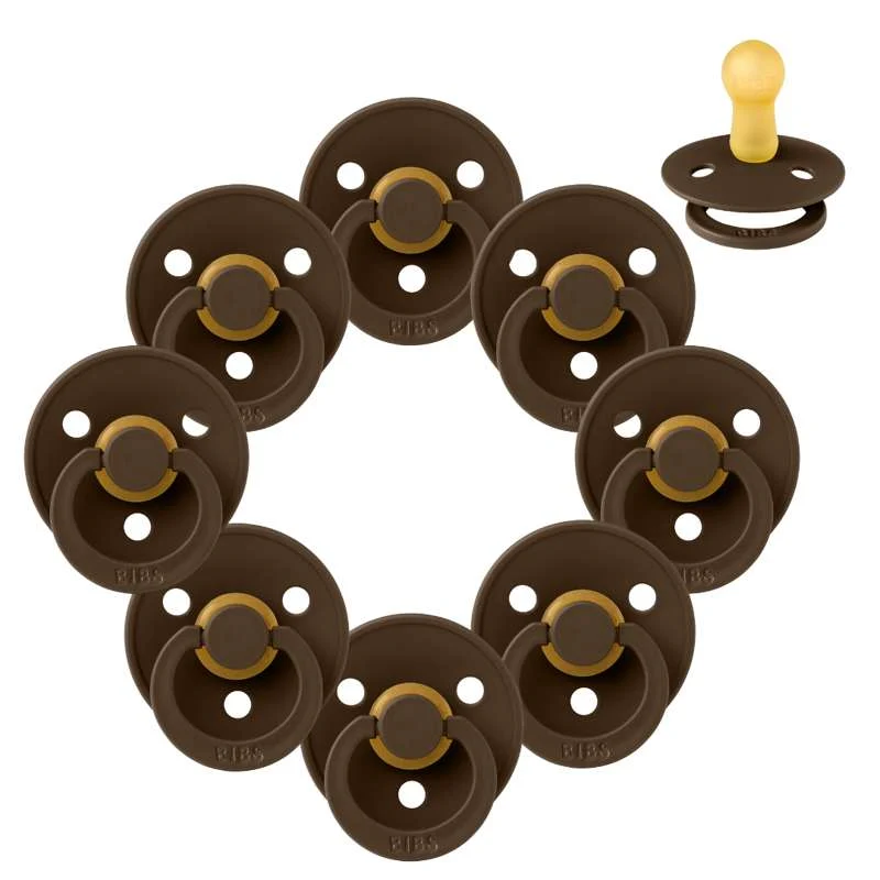 Bibs Okrugla Colour Duda - Sampak - 8 kom. - vel. 2 - Mocha