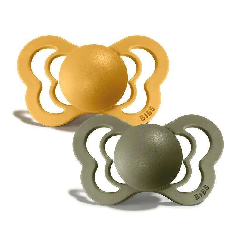 Ultra-Absorbent Quick-Dry BIBS Couture Sut - 2-Pak - Str. 1 - Silikone - Honey Bee/Olive