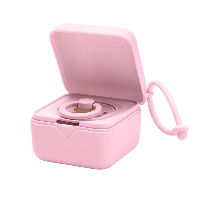BIBS Pribor za dude - Silikon - Kutija za dude s mjestom za 3 Dude - Baby Pink 120-Pack
