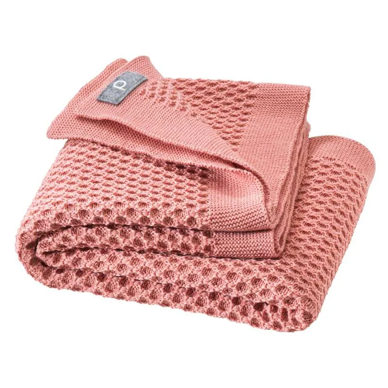 Disana Honeycomb Babytæppe - Merinould - 80x100 cm. - Pamukast Pink