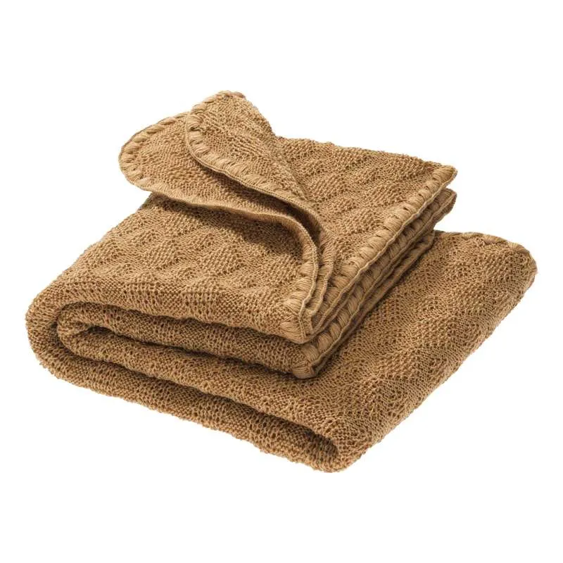 Disana Pleteni baby pokrivač - Merino vuna - 80x100 cm. - Karamele