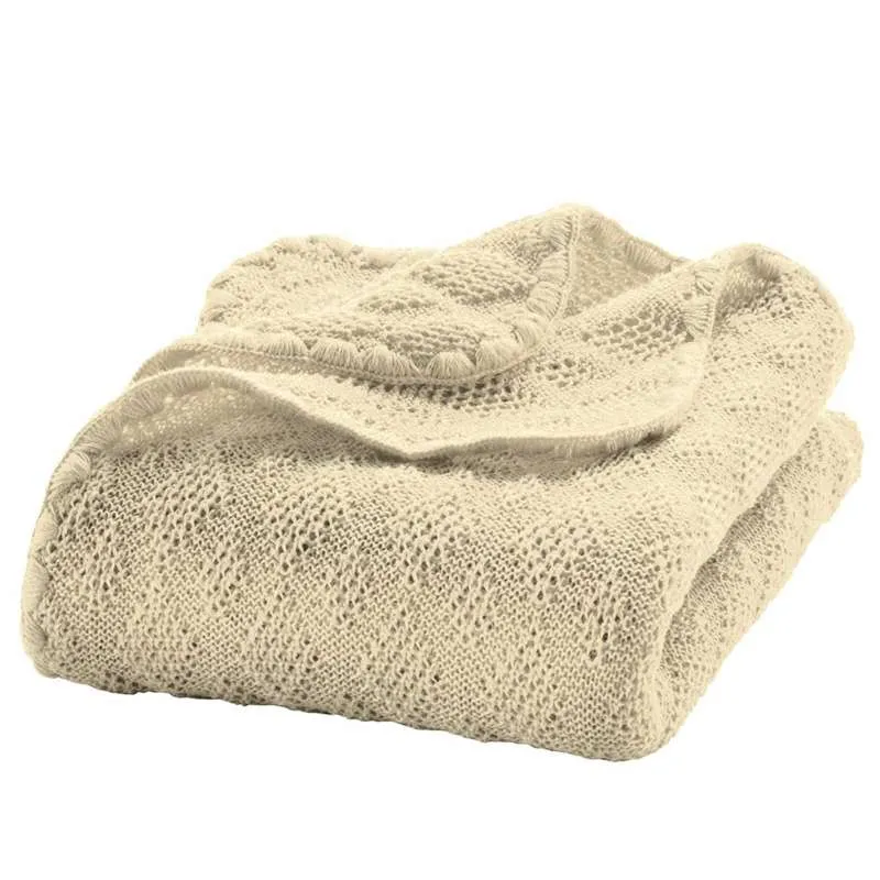 Disana Pleteni baby pokrivač - Merino vuna - 80x100 cm. - Prirodna
