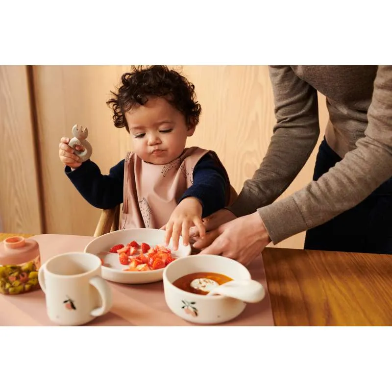 Liewood Vivi Baby Spisesæt - 4 dele - Silikone - Peach/Sea Shell Mix Hooded Towel