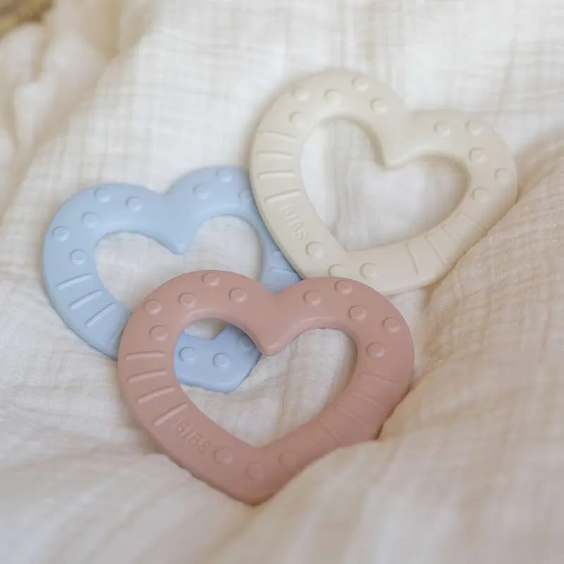 BIBS Play - Baby Bitie Bidering - Hjerte - Ivory Handcrafted Wood