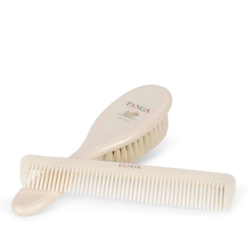 Fanga Fontana Hårbørste Sæt - Baby - Beige Curly Hair