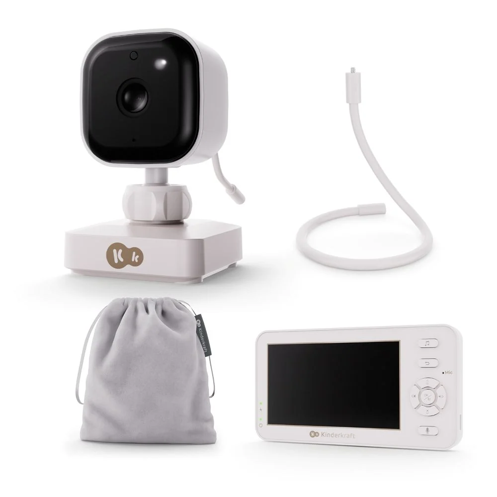Kinderkraft NITEEYE TRAVEL bežični baby monitor sa stalkom za kameru, White