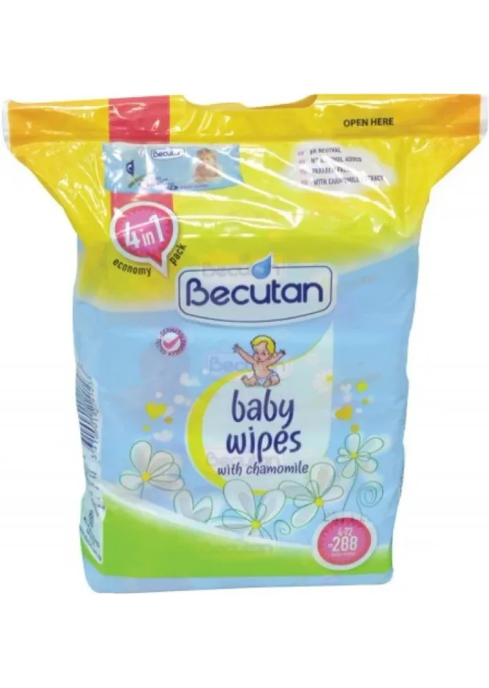 Becutan Baby wipes chamomile 72wipes X 4pcs