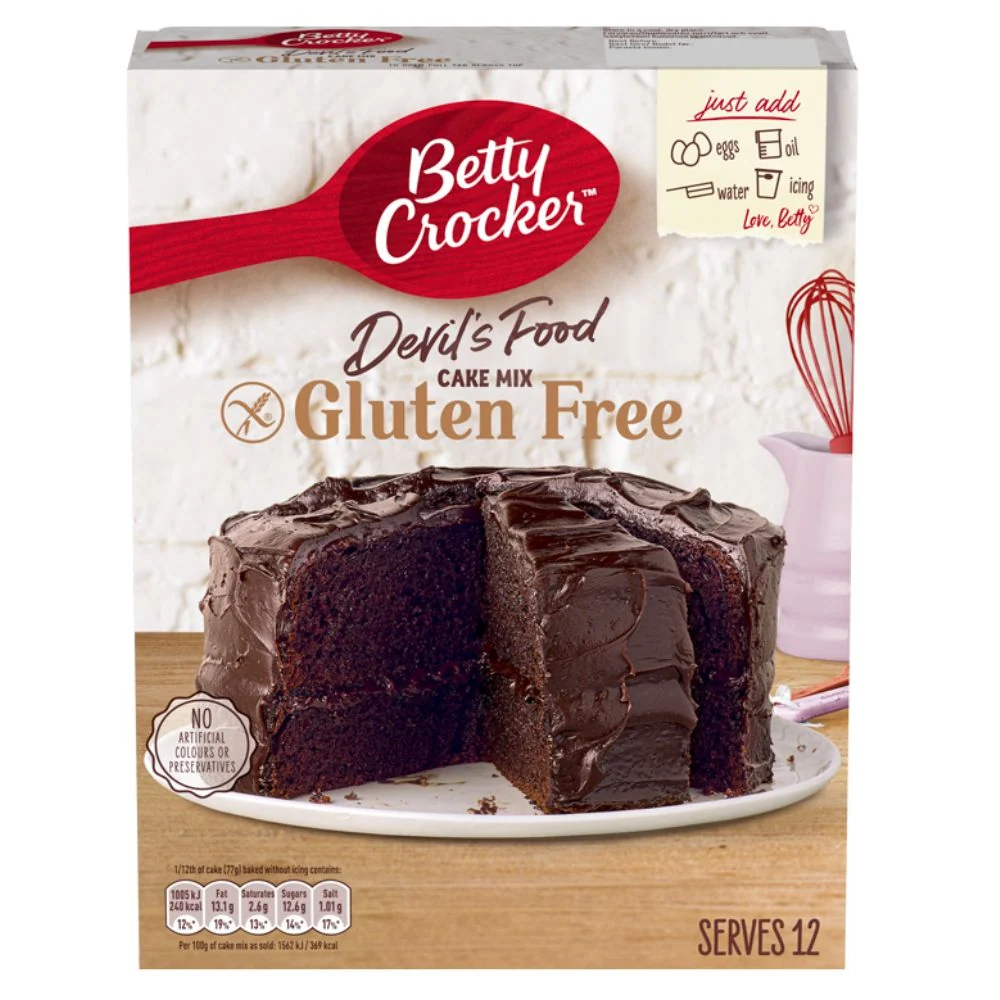 Betty Crocker Bezglutenska Vražja Torta, smjesa za čokoladnu tortu Bez glutena od 425g