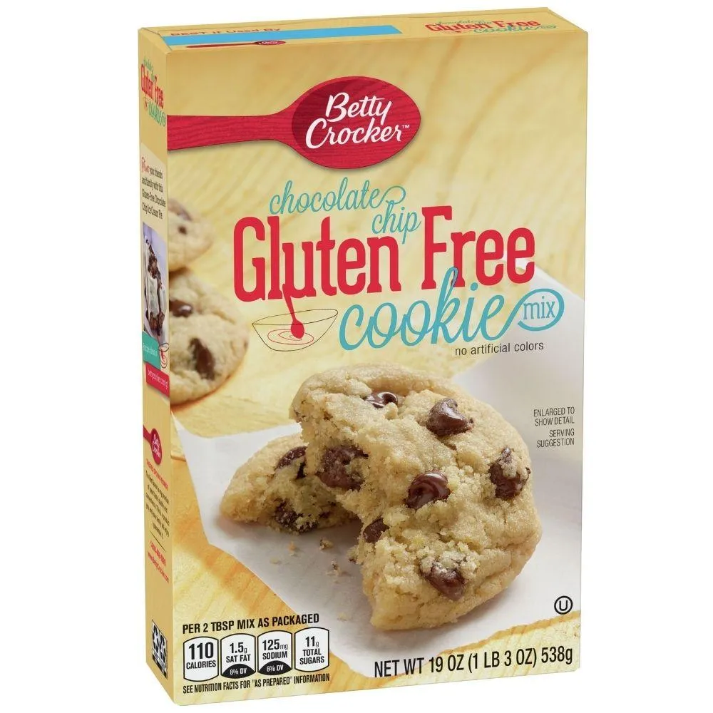 Betty Crocker Chocolate Chip Gluten Free, smjesa za kekse s komadićima čokolade Bez glutena od 538g