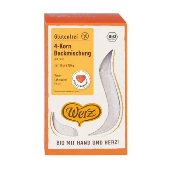 Bio brašno integralno 4 zrna bez glutena Werz 500g