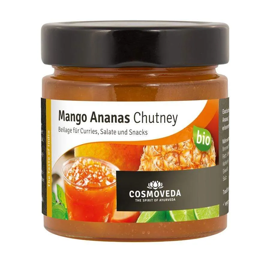 BIO Chutney mango-ananas bez glutena Cosmoveda 225g