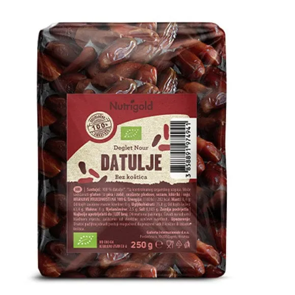 BIO Datulje bez koštica "Deglet Nour" 250g Nutrigold