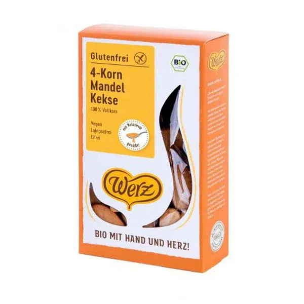BIO Integralni keksi s bademima bez glutena Werz 150g