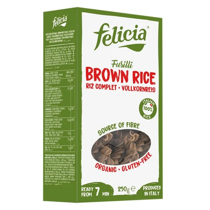 BIO Tjestenina od riže integralna bez glutena Fusilli Felica 250g