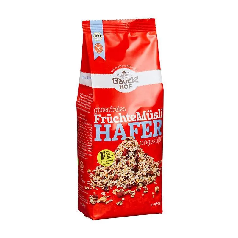 BIO zobeni muesli sa suhim voćem i sjemenkama bez glutena Bauck Hof 450g
