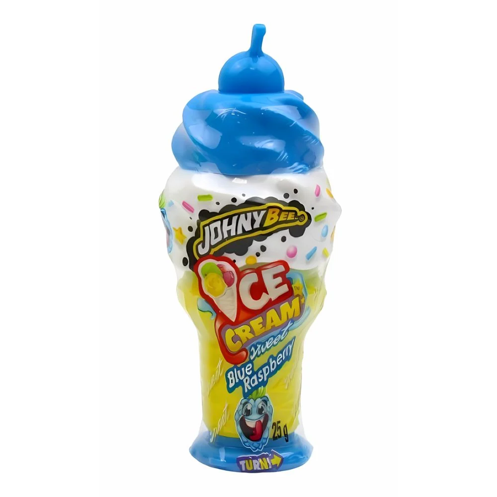 Johny Bee Plava malina sladoled stisnuti gel, bombon s okusom plave maline od 25g