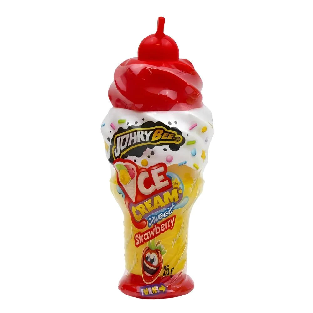 Johny Bee Strawberry Ice Cream Squeeze Gel, bombon od jagode od 25g