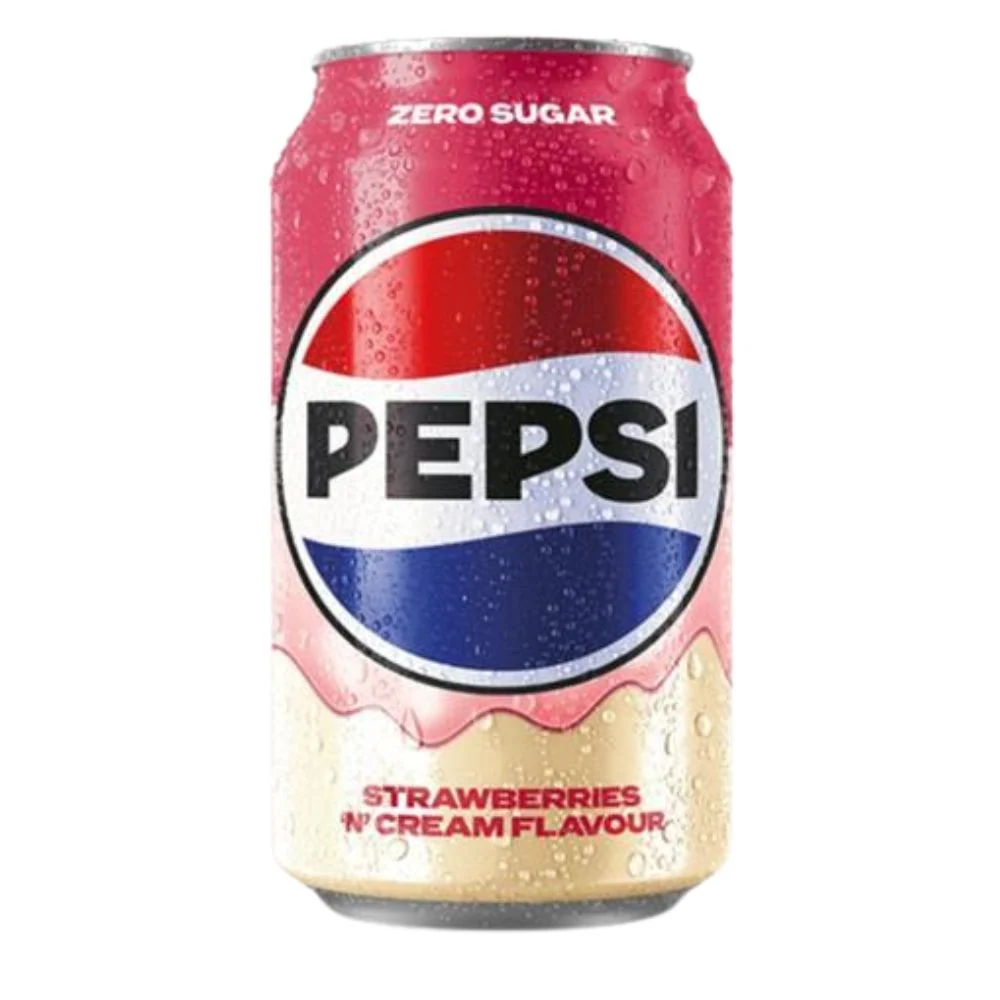 Pepsi Okus Jagode i Kreme Bez Šećera, napitak s okusom jagode i vanilije od 330ml