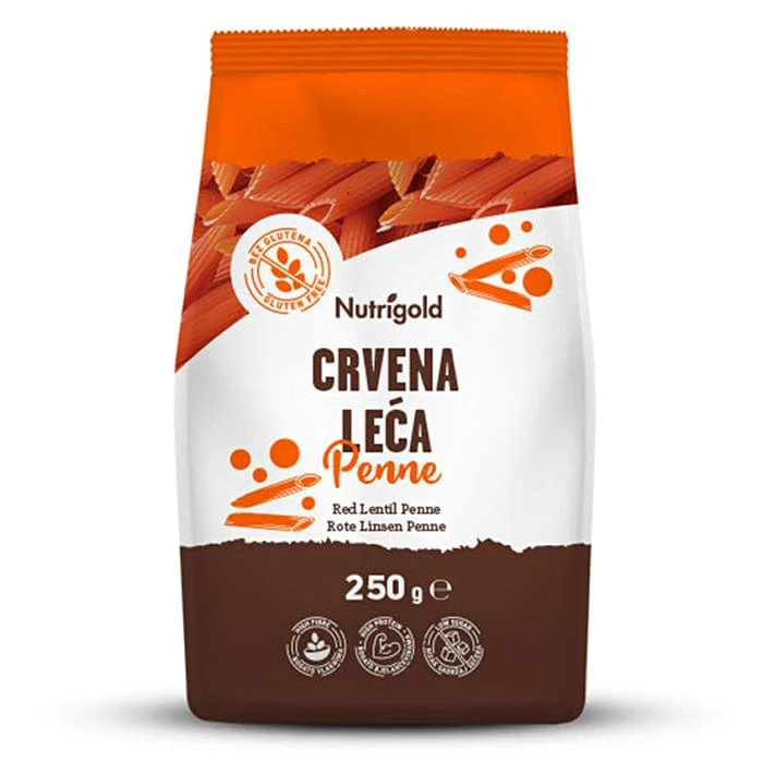 Tjestenina od crvene leće bez glutena Nutrigold 250g