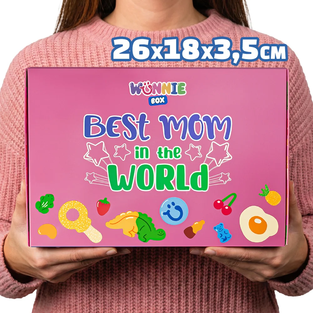 Wunnie box “Najbolja mama”, Candy box za sastavljanje s omiljenim gumastim bombonima mame