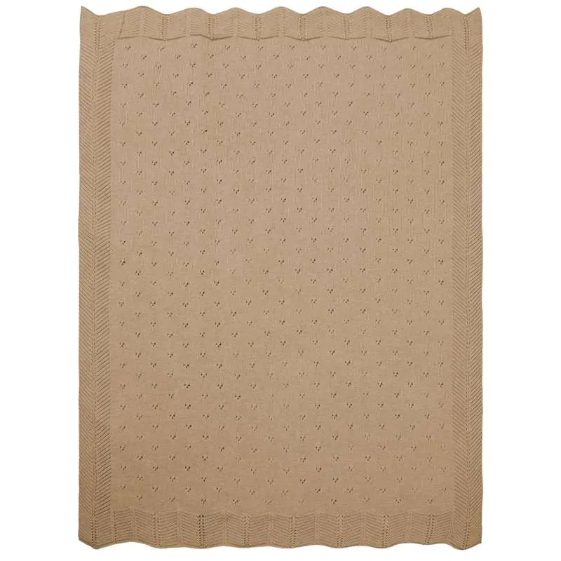 Oh'Naturel Strikket Babytæppe - Økologisk Bomuld - 80x100 cm. - Lotus