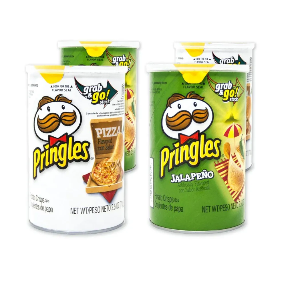 4 Pringles Grab and Go, četiri pakiranja Pringlesa u raznim okusima od 71g