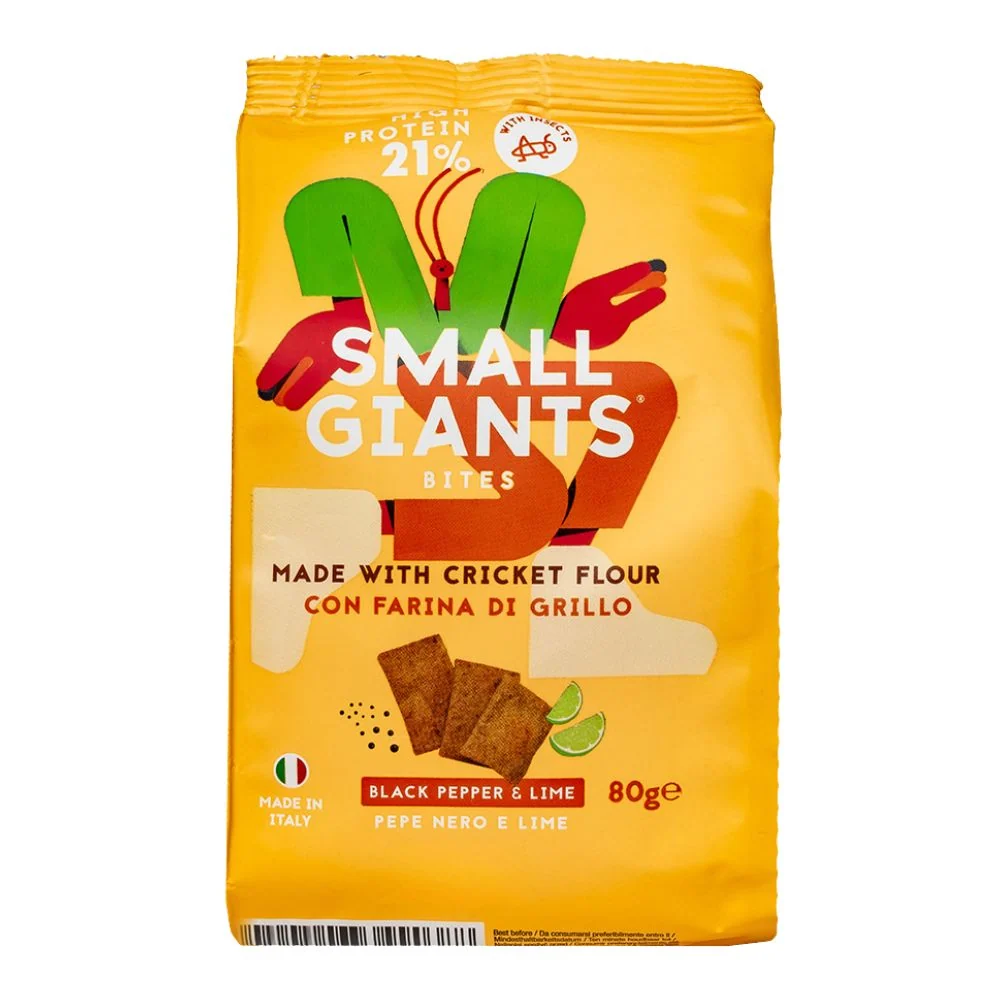 Small Giants Bites Pepper & Lime, zalogaji s okusom crnog papra i limete od 80g