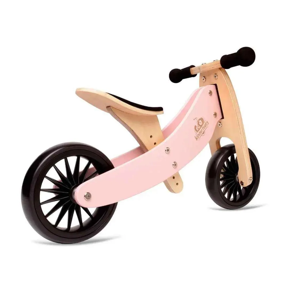 Kinderfeets® 2u1 Tricikl i bicikl bez pedala Tiny Tot Plus Rose