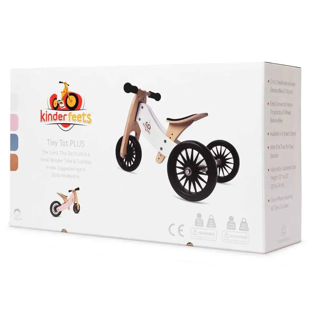 Kinderfeets® 2u1 Tricikl i bicikl bez pedala Tiny Tot Plus Rose