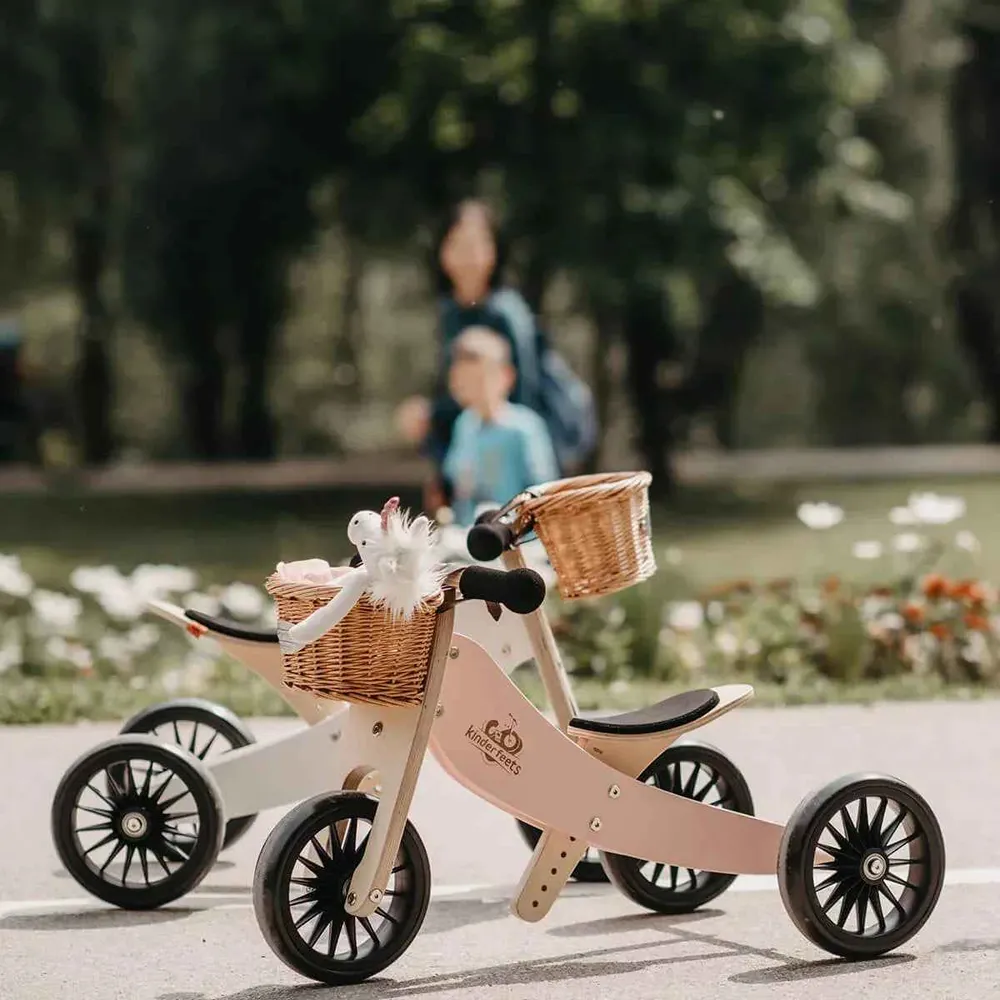 Kinderfeets® 2u1 Tricikl i bicikl bez pedala Tiny Tot Plus Rose