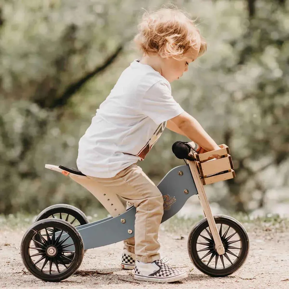 Kinderfeets® 2u1 Tricikl i bicikl bez pedala Tiny Tot Plus Slate Blue