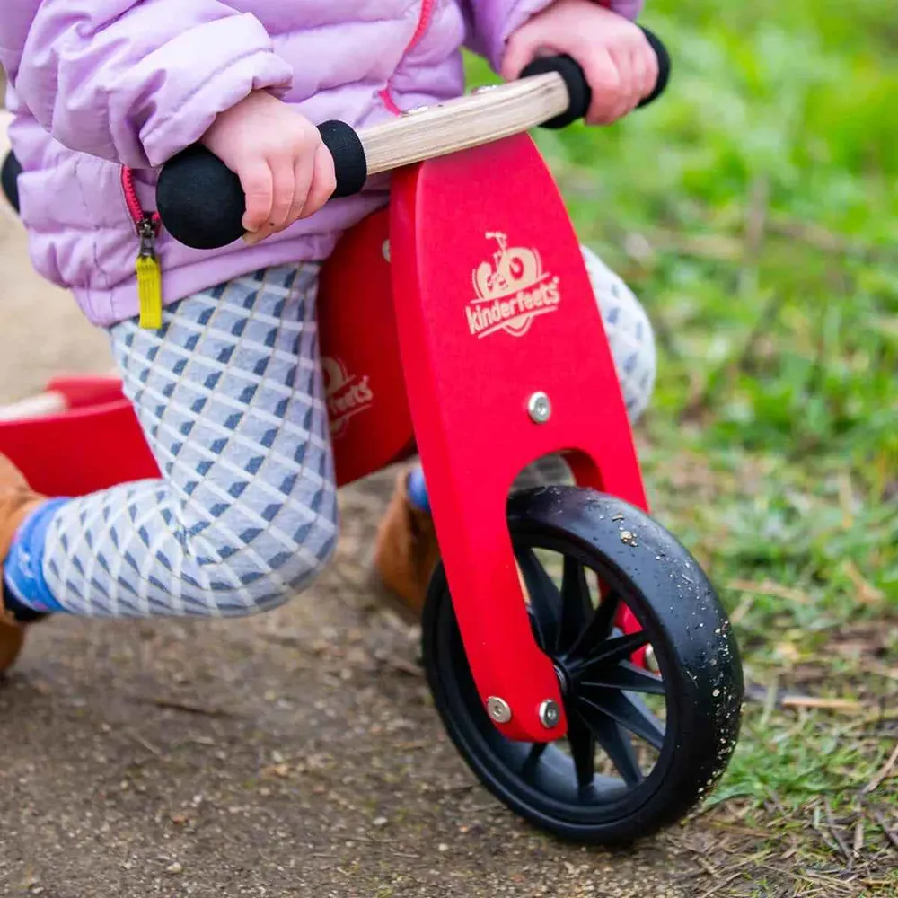 Kinderfeets® 2u1 Tricikl i bicikl bez pedala Tiny Tot Cherry Red