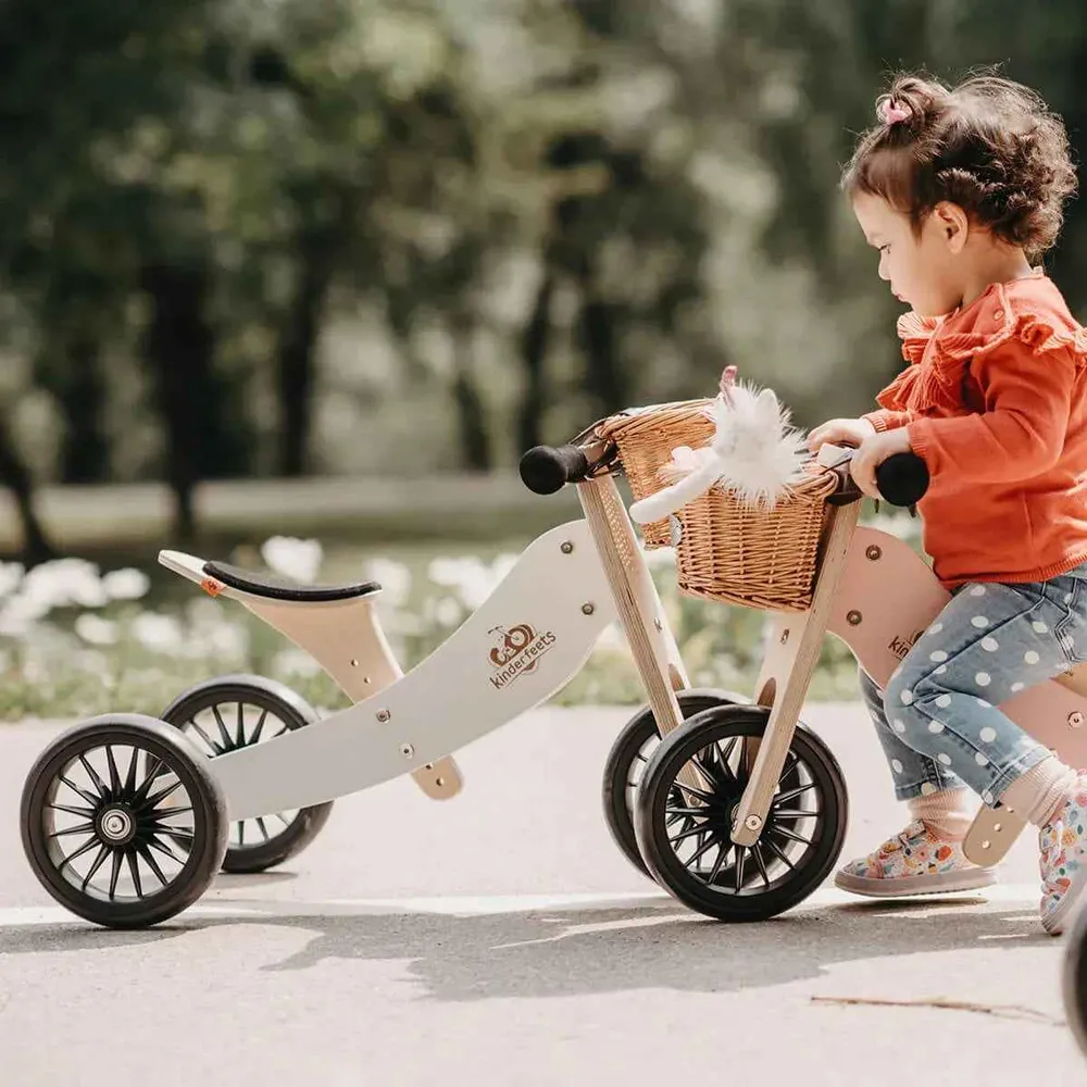 Kinderfeets® 2u1 Tricikl i bicikl bez pedala Tiny Tot Plus White