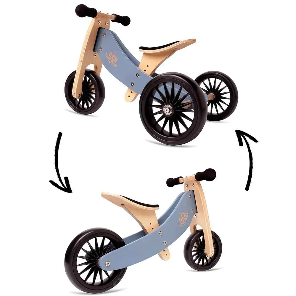 Kinderfeets® 2u1 Tricikl i bicikl bez pedala Tiny Tot Plus Slate Blue