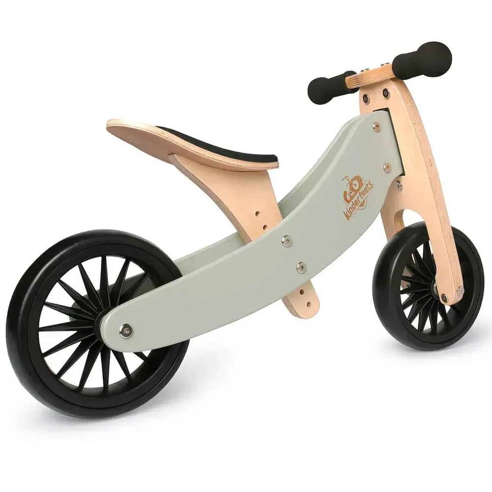 Kinderfeets® 2u1 Tricikl i bicikl bez pedala Tiny Tot Plus Silver Sage