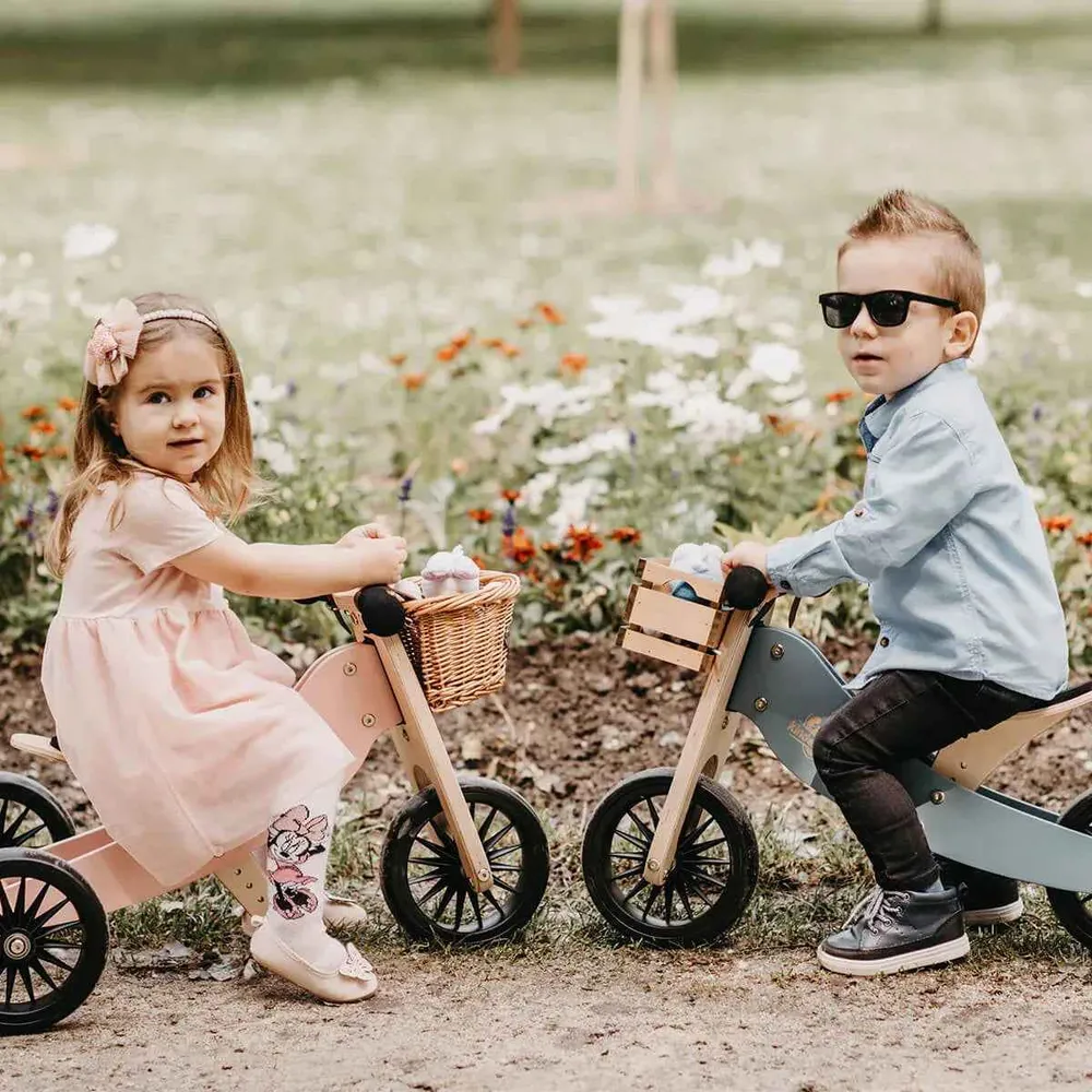 Kinderfeets® 2u1 Tricikl i bicikl bez pedala Tiny Tot Plus Silver Sage