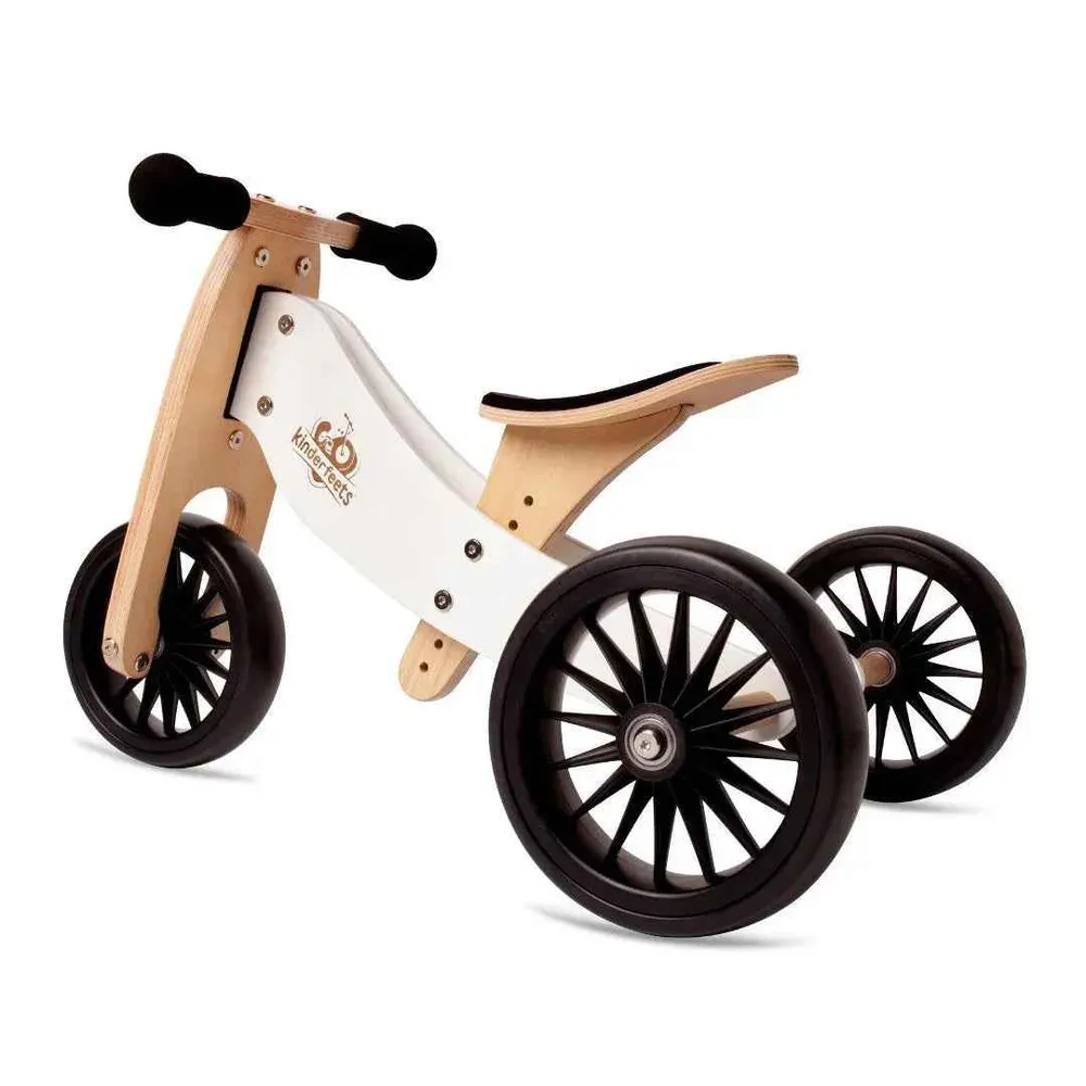 Kinderfeets® 2u1 Tricikl i bicikl bez pedala Tiny Tot Plus White