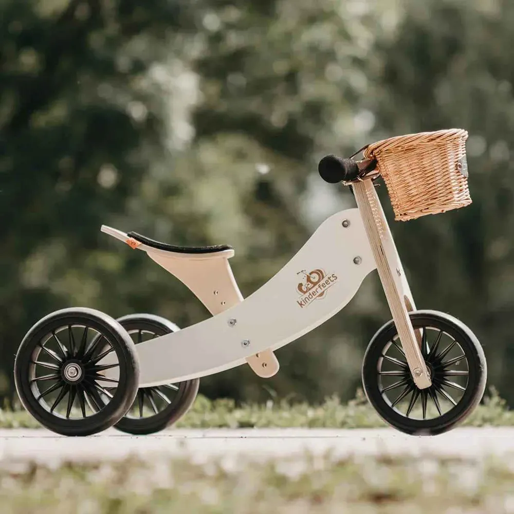 Kinderfeets® 2u1 Tricikl i bicikl bez pedala Tiny Tot Plus White