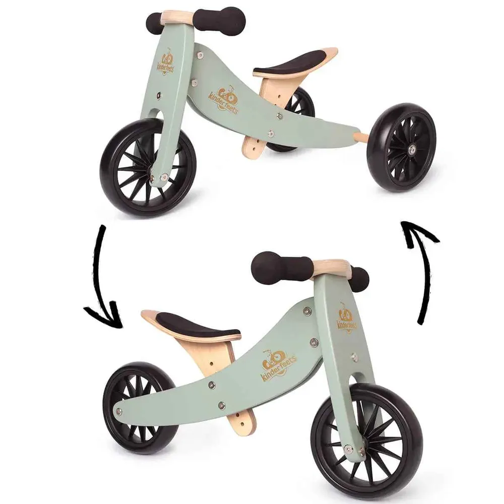 Kinderfeets® 2u1 Tricikl i bicikl bez pedala Tiny Tot Sage